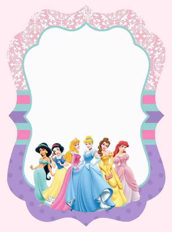 Disney Princesses Invitation Template