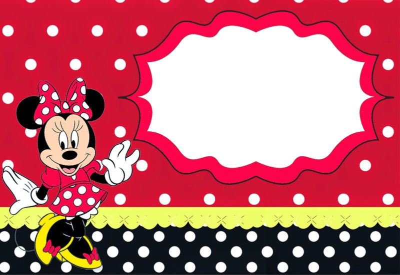 Minnie Mouse Birthday Party Invitation Template