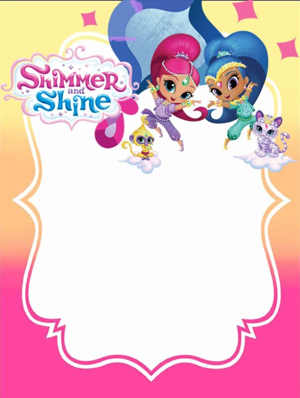 Shimmer and Shine Invitations for Girls | Free Invitation ...