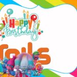 Printable Trolls Birthday Invitation Template